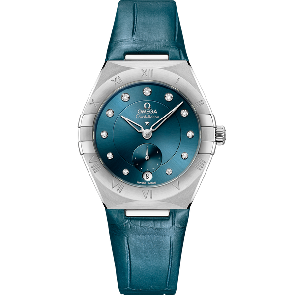 Omega 131.13.34.20.53.001 Constellation Master Chronometer Small Seconds 34 Stainless Steel / Blue - Diamond