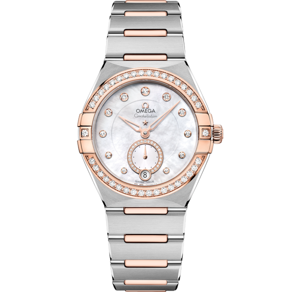 Omega 131.25.34.20.55.001 Constellation Master Chronometer Small Seconds 34 Stainless Steel / Sedna Gold / Diamond / MOP / Bracelet