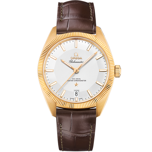 Omega 130.53.39.21.02.002 Globemaster Yellow Gold / Silver / Leather