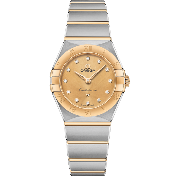 Omega 131.20.25.60.58.001 Constellation Manhattan 25 Quartz Stainless Steel / Yellow Gold / Champagne - Diamond
