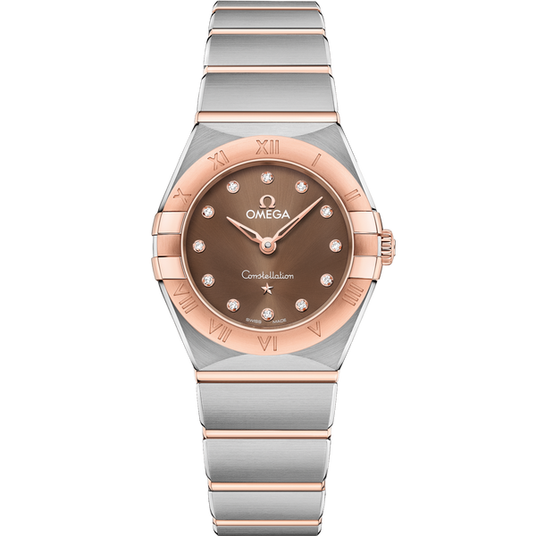 Omega 131.20.25.60.63.001 Constellation Manhattan 25 Quartz Stainless Steel / Sedna Gold / Brown - Diamond