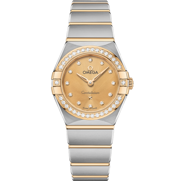Omega 131.25.25.60.58.001 Constellation Manhattan 25 Quartz Stainless Steel / Yellow Gold / Champagne - Diamond / Diamond