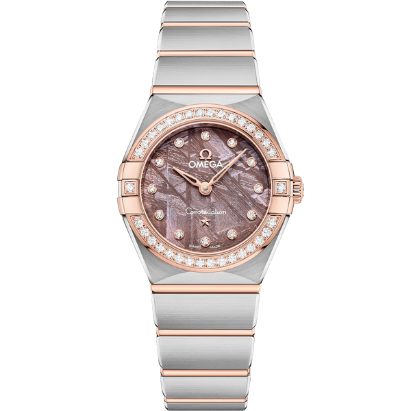 Omega 131.25.25.60.99.001 Constellation Manhattan 25 Quartz Stainless Steel - Sedna Gold - Diamond / Lilac Meteorite