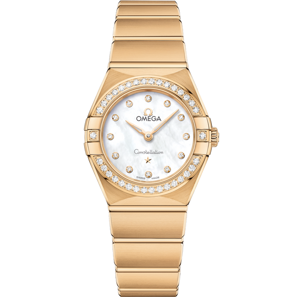 Omega 131.55.25.60.55.002 Constellation Manhattan 25 Quartz Yellow Gold / MOP / Diamond