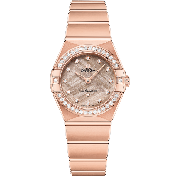 Omega 131.55.25.60.99.002 Constellation Manhattan 28 Quartz Sedna Gold - Diamond / Rose Meteorite