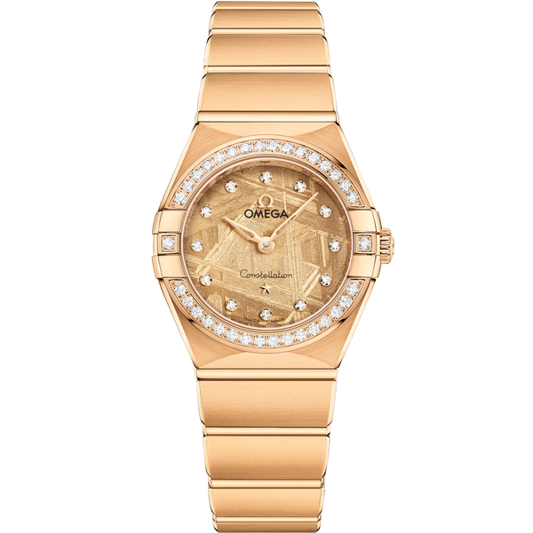 Omega 131.55.25.60.99.003 Constellation Manhattan 28 Quartz Yellow Gold - Diamond / Moonshine Meteorite