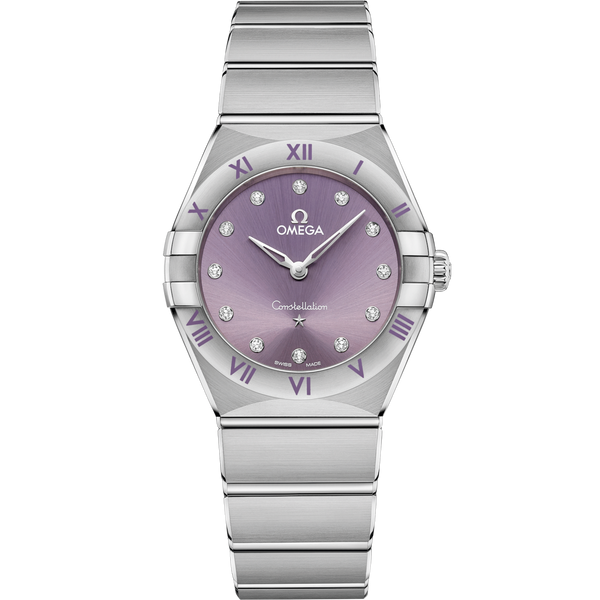 Omega 131.10.28.60.60.002 Constellation Manhattan 28 Quartz Stainless Steel / Purple