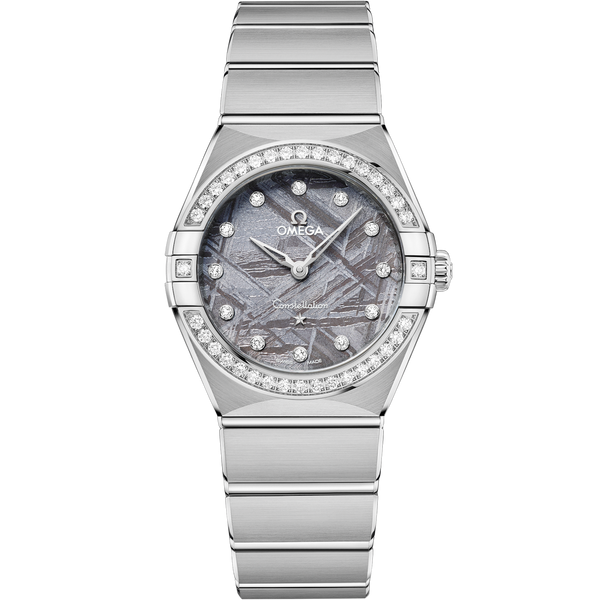 Omega 131.15.28.60.99.001 Constellation Manhattan 28 Quartz Stainless Steel - Diamond / Lavender Meteorite