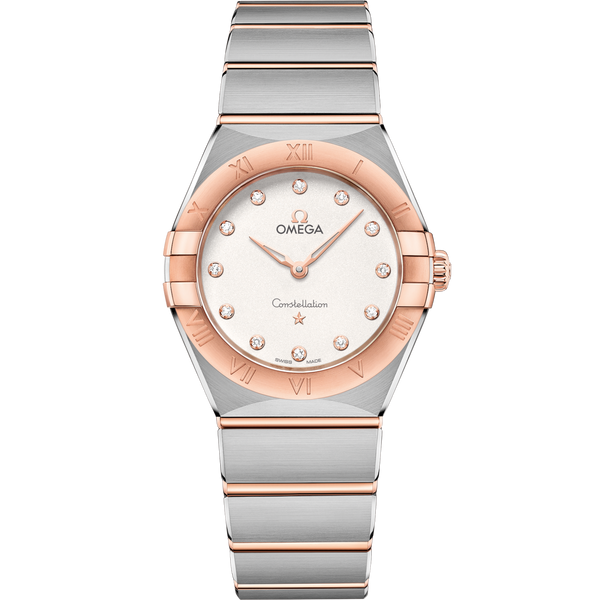 Omega 131.20.28.60.52.001 Constellation Manhattan 28 Quartz Stainless Steel / Sedna Gold / Silver Diamond