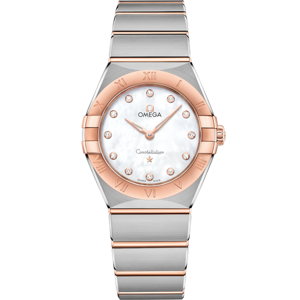 Omega 131.20.28.60.55.001 Constellation Manhattan 28 Quartz Stainless Steel / Sedna Gold / MOP