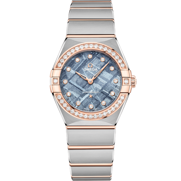 Omega 131.25.28.60.99.001 Constellation Manhattan 28 Quartz Stainless Steel - Sedna Gold - Diamond / Ice Blue Meteorite