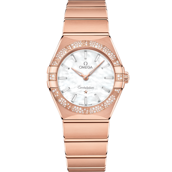 Omega 131.55.28.60.55.003 Constellation Manhattan 28 Quartz Sedna / MOP - Diamond / Diamond