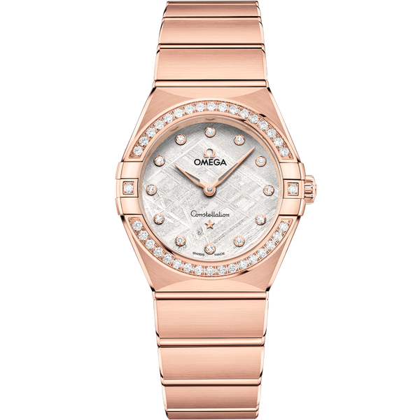 Omega 131.55.28.60.99.005 Constellation Manhattan 28 Quartz Sedna Gold - Diamond / Silver Meteorite