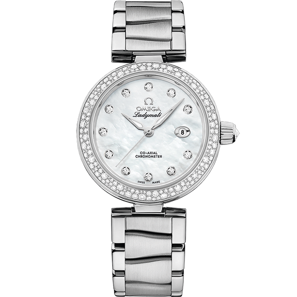 Omega 425.35.34.20.55.002 LadyMatic Co-Axial 34 Stainless Steel / Diamond / MOP / Bracelet