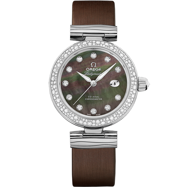 Omega 425.37.34.20.57.004 LadyMatic Co-Axial 34 Stainless Steel / Diamond / Grey MOP