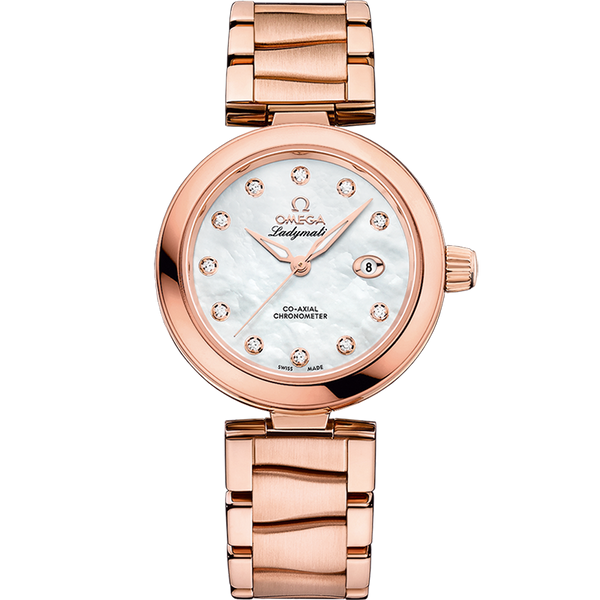 Omega 425.60.34.20.55.004 LadyMatic Co-Axial 34 Sedna Gold / MOP / Bracelet