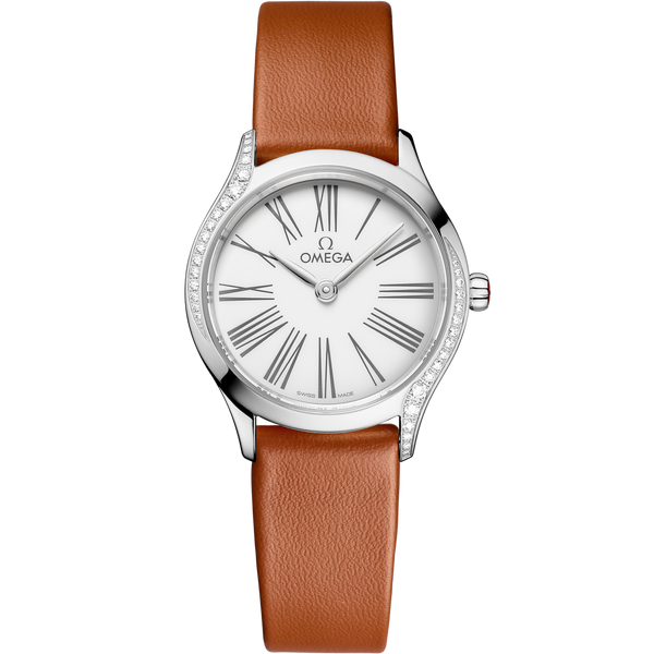 Omega 428.17.26.60.04.004 Mini Tr̩sor Quartz 26 Stainless Steel - Diamond / White Enamel