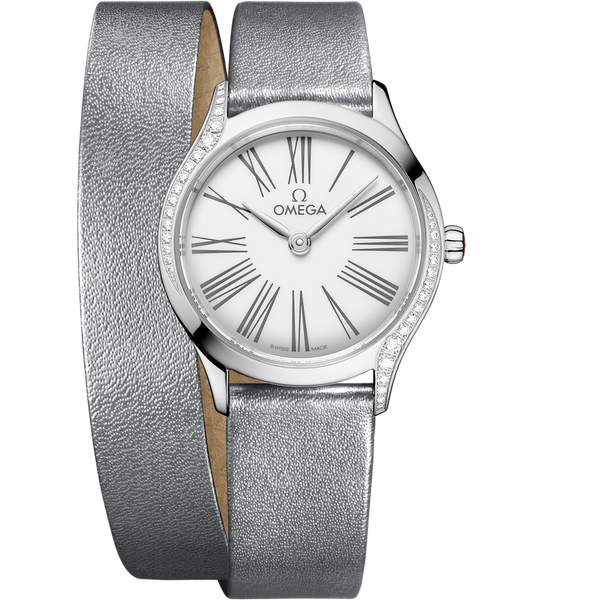 Omega 428.17.26.60.04.006 Mini Tr̩sor Quartz 26 Stainless Steel - Diamond / White Enamel / Double Tour