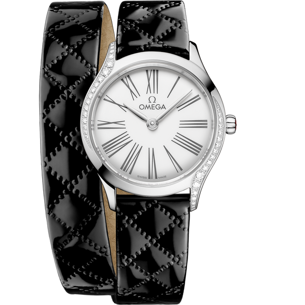 Omega 428.17.26.60.04.007 Mini Tr̩sor Quartz 26 Stainless Steel - Diamond / White Enamel / Double Tour
