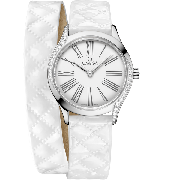 Omega 428.17.26.60.04.008 De Ville Mini Tr̩sor 26åÊmm, Steel on Leather strap - 428.17.26.60.04.008