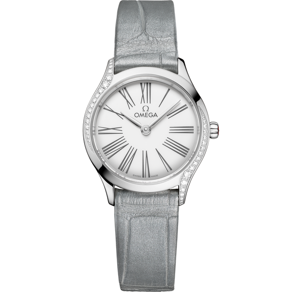 Omega 428.18.26.60.04.001 Mini Tr̩sor Quartz 26 Stainless Steel - Diamond / White Enamel