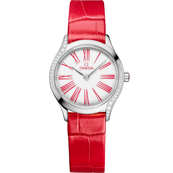 Omega 428.18.26.60.04.003 Mini Tr̩sor Quartz 26 Stainless Steel - Diamond / White Enamel