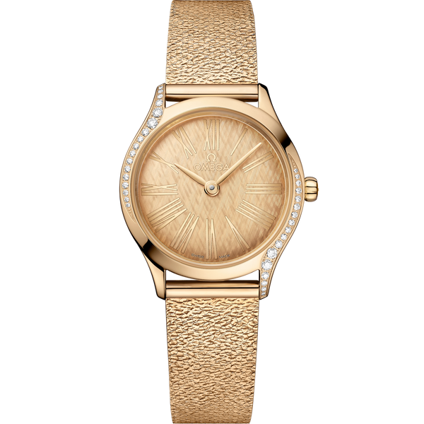 Omega 428.55.26.60.99.001 Mini Tr̩sor Quartz 26 Moonshine Gold - Diamond / White / Mesh