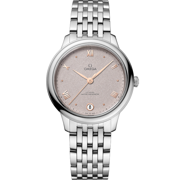 Omega 434.10.34.20.02.002 De Ville Master Chronometer 34 Stainless Steel / Rose - Grey / Bracelet