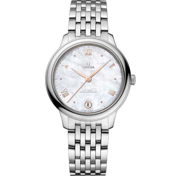 Omega 434.10.34.20.05.001 De Ville Master Chronometer 34 Stainless Steel / MOP / Bracelet