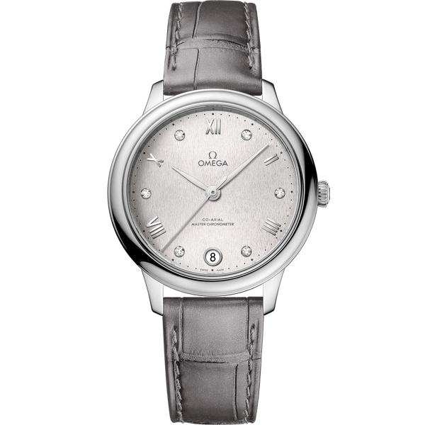 Omega 434.13.34.20.52.001 De Ville Master Chronometer 34 Stainless Steel / Silver - Diamond / Bracelet
