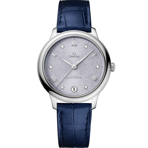 Omega 434.13.34.20.53.001 De Ville Master Chronometer 34 Stainless Steel / Lavender - Diamond
