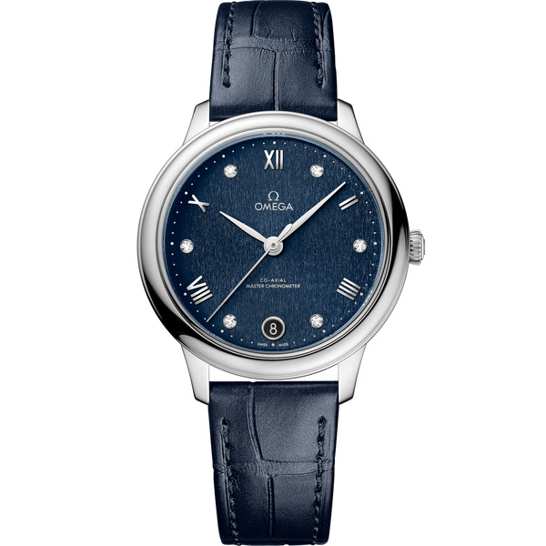 Omega 434.13.34.20.53.002 De Ville Master Chronometer 34 Stainless Steel / Blue - Diamond