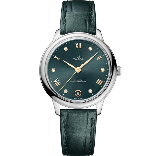 Omega 434.13.34.20.60.001 De Ville Master Chronometer 34 Stainless Steel / Turquoise - Diamond