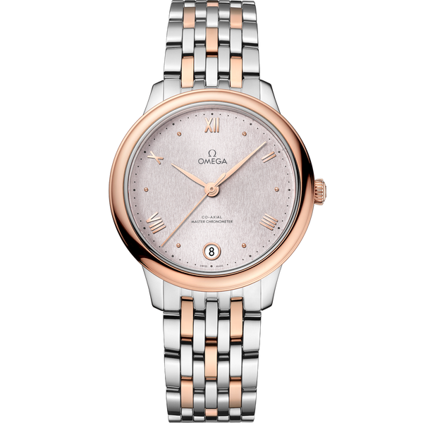 Omega 434.20.34.20.02.003 De Ville Master Chronometer 34 Stainless Steel - Sedna Gold / Rose / Bracelet