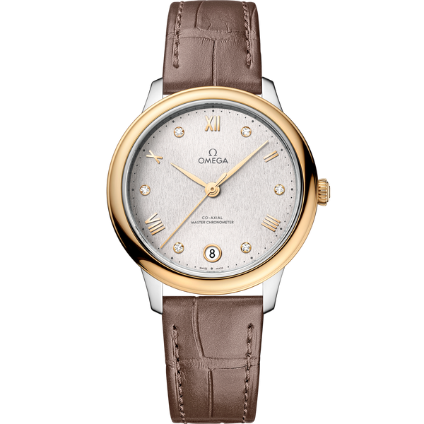 Omega 434.23.34.20.52.002 De Ville Master Chronometer 34 Stainless Steel - Yellow Gold / Silver - Diamond