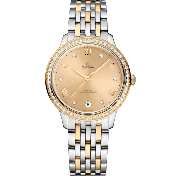 Omega 434.25.34.20.58.001 De Ville Prestige 34åÊmm, Steel - yellow gold on Steel - yellow gold - 434.25.34.20.58.001