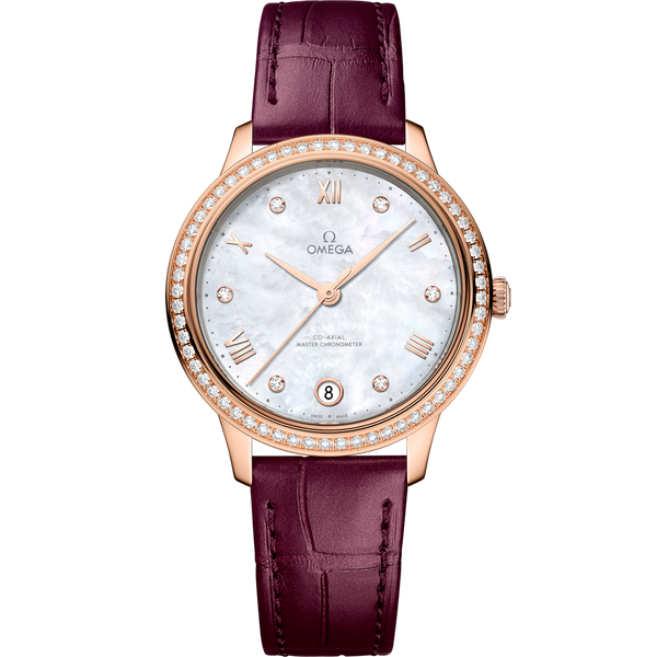 Omega 434.58.34.20.55.001 De Ville Master Chronometer 34 Sedna Gold - Diamond / MOP - Diamond