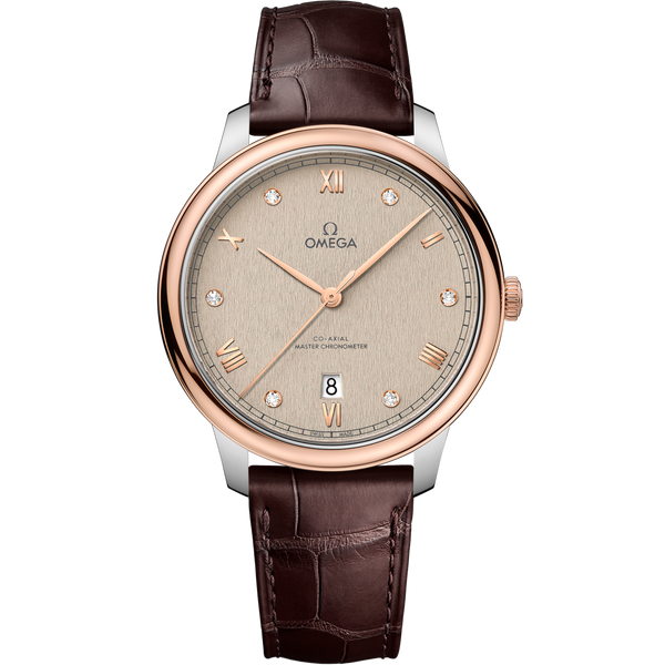 Omega 434.23.40.20.59.001 De Ville Master Chronometer Stainless Steel - Sedna Gold / Beige - Diamond