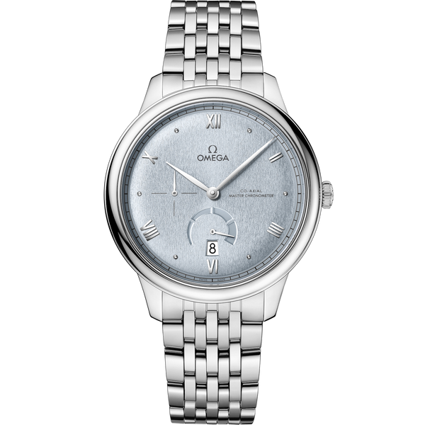Omega 434.10.41.21.03.001 De Ville Power Reserve Master Chronometer Stainless Steel / Ice Blue / Bracelet