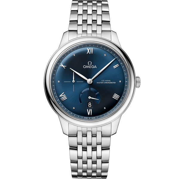 Omega 434.10.41.21.03.002 De Ville Power Reserve Master Chronometer Stainless Steel / Blue / Bracelet