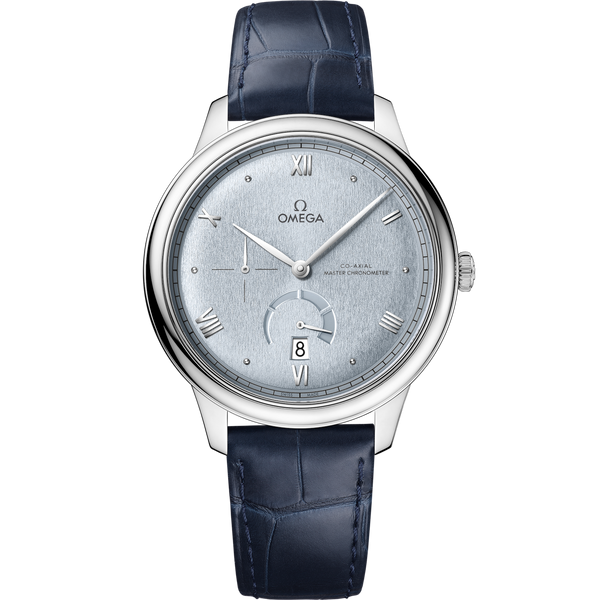 Omega 434.13.41.21.03.001 De Ville Power Reserve Master Chronometer Stainless Steel / Ice Blue