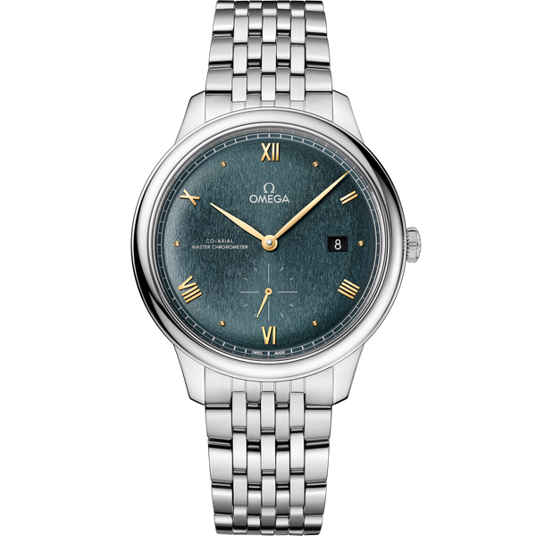 Omega 434.10.41.20.10.001 De Ville Small Seconds Master Chronometer Stainless Steel / Turquoise / Bracelet
