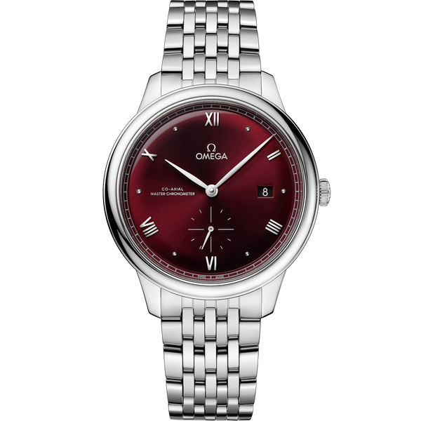 Omega 434.10.41.20.11.001 De Ville Small Seconds Master Chronometer Stainless Steel / Burgundy / Bracelet