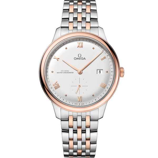 Omega 434.20.41.20.02.001 De Ville Small Seconds Master Chronometer Stainless Steel - Sedna Gold / Silver / Bracelet