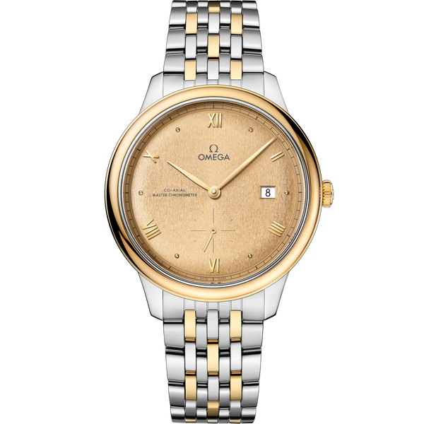 Omega 434.20.41.20.08.001 De Ville Small Seconds Master Chronometer Stainless Steel - Yellow Gold / Champagne / Bracelet