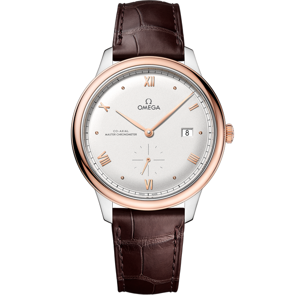 Omega 434.23.41.20.02.001 De Ville Small Seconds Master Chronometer Stainless Steel - Sedna Gold / Silver