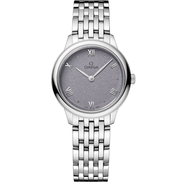 Omega 434.10.28.60.03.001 De Ville Quartz 27.5 Stainless Steel / Lavender / Bracelet