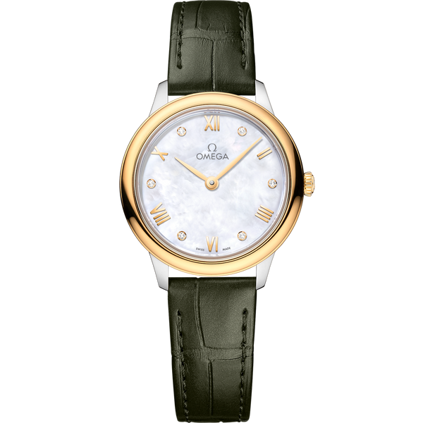 Omega 434.23.28.60.55.001 De Ville Quartz 27.5 Stainless Steel - Yellow Gold / MOP - Diamond