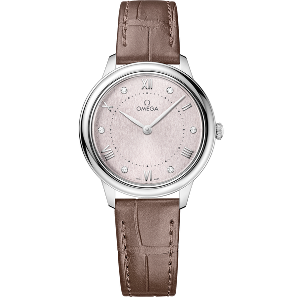 Omega 434.13.30.60.52.001 De Ville Quartz 30 Stainless Steel / Rose - Diamond