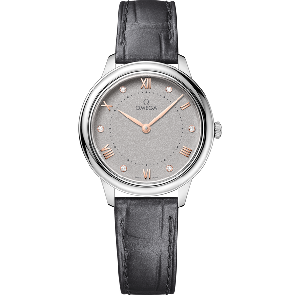Omega 434.13.30.60.56.001 De Ville Quartz 30 Stainless Steel / Grey - Diamond